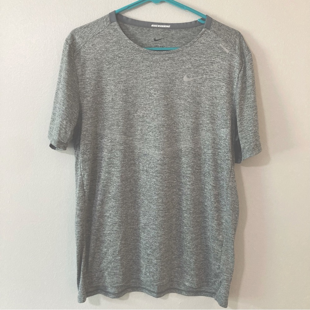Nike Running Dri-Fit Shirt (Gray Heather, Medium)